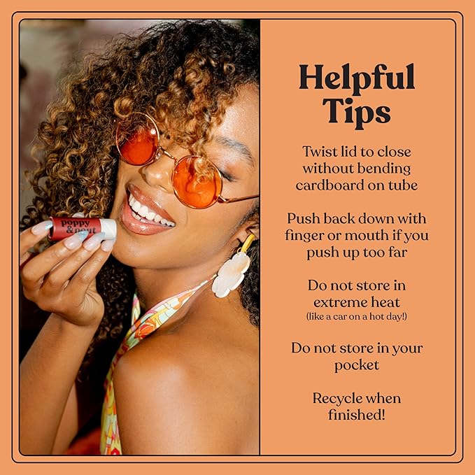 Jumbo Lip Balm Gift Set (3-Pack, Warm Flavors) | Poppy & Pout All Natural Lip Balms & Moisturizers | Hydrates with Beeswax, Vitamin E, Organic Coconut Oil | Cruelty-Free | Recyclable Cardboard Tube-VivaGrace Women