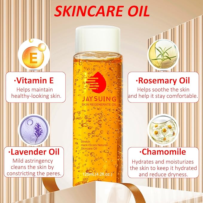 Stretch Mark Cream Stretch Mark Oil for Pregnancy, Stretch Mark Removal Belly Butter for Pregnant Women To Prevent And Repair Maternity Stretch Marks Scar Cream 2.82 Oz Skincare Body Oil 4.2 Fl.oz-VivaGrace Women