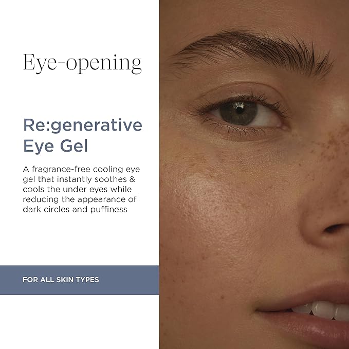 Re:generative Eye Gel, Firming Treatment for Dark Circles and Puffiness, With Plant Actives to Brighten, Refresh and Protect, 0.5 Oz-VivaGrace Women