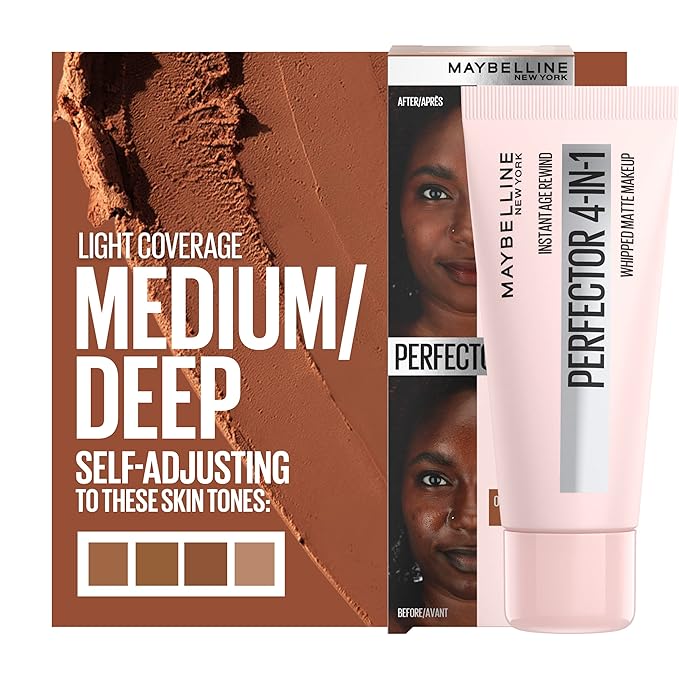 Maybelline Instant Age Rewind Instant Perfector 4-In-1 Matte Makeup, 04 Medium/Deep, 1 Count-VivaGrace Women