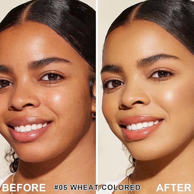 Mushroom Head Air Cushion CC Cream BB Cream Foundation Makeup Moisturizing CC Cream Liquid Foundation, Concealer Lasting Makeup Foundation Even Skin Tone Makeup Base Primer (#05 Wheat)-VivaGrace Women