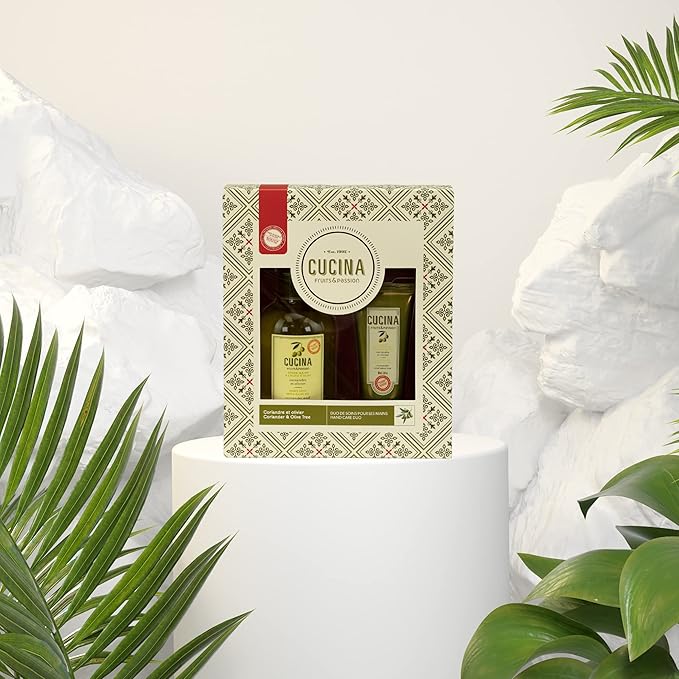 Fruits & Passion Cucina Coriander and Olive Tree Hand Care Duo-VivaGrace Women