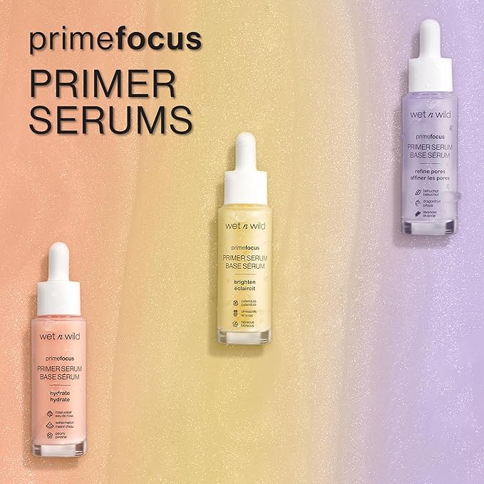 wet n wild Prime Focus Primer Serum for Face, Hydrating for Dry Skin, Makeup Primer Serum-VivaGrace Women