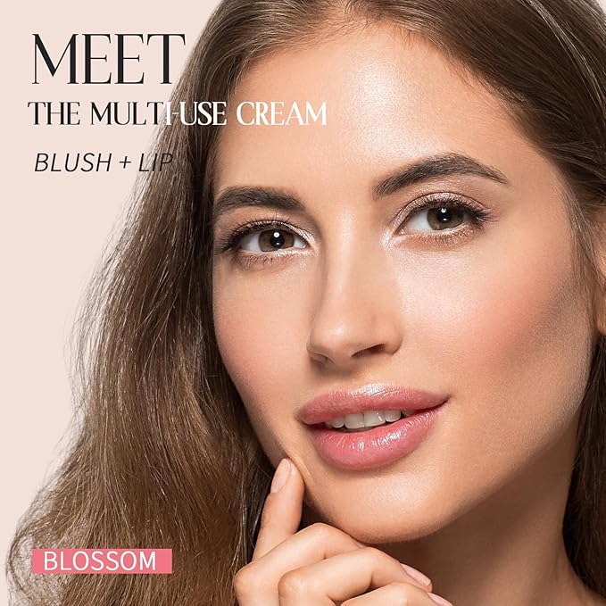 Blush Stick, Cream Blush for Cheeks and Lip Tint, Dewy Finish, Buildable & Blendable Color, Lightweight & Long-Lasting Formula | Warm Pink, 0.53fl.Oz-VivaGrace Women