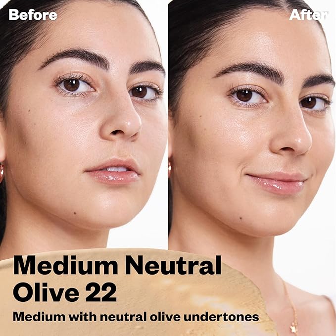 Kosas BB Burst Tinted Face Gel Cream - Supports Healthy Collagen, Smoothes Skin, Hydrates & Moisturizes - Lightweight Buildable Coverage - Medium Neutral Olive 22, (1 Oz/30 ML)-VivaGrace Women