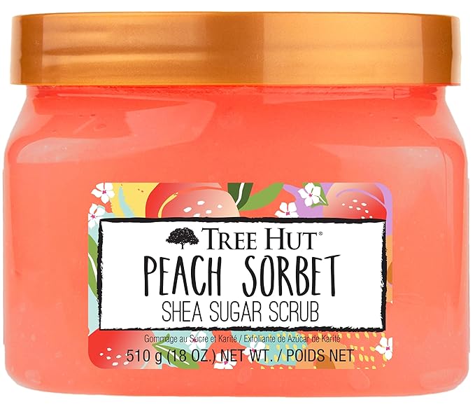 Tree Hut Peach Sorbet Shea Sugar Scrub | Exfoliating Body Scrub Removes Dead, Dry Skin for a Soft & Hydrated Feel | Nourishing Essential Body Care | 18 fl oz.-VivaGrace Women