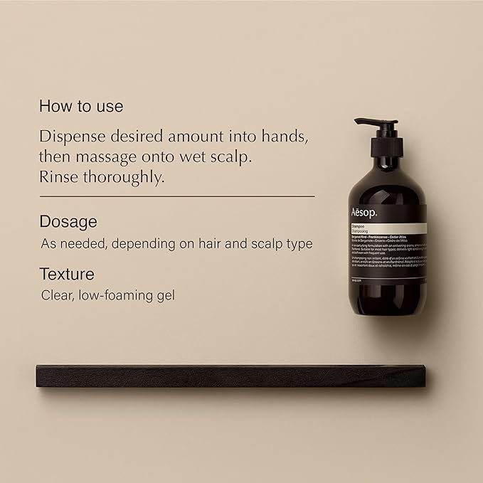Aesop Shampoo | Soften Hair, Restore Shine | Bergamot Rind, Frankincense, Cedar Atlas | 16.9 oz / 500mL-VivaGrace Women