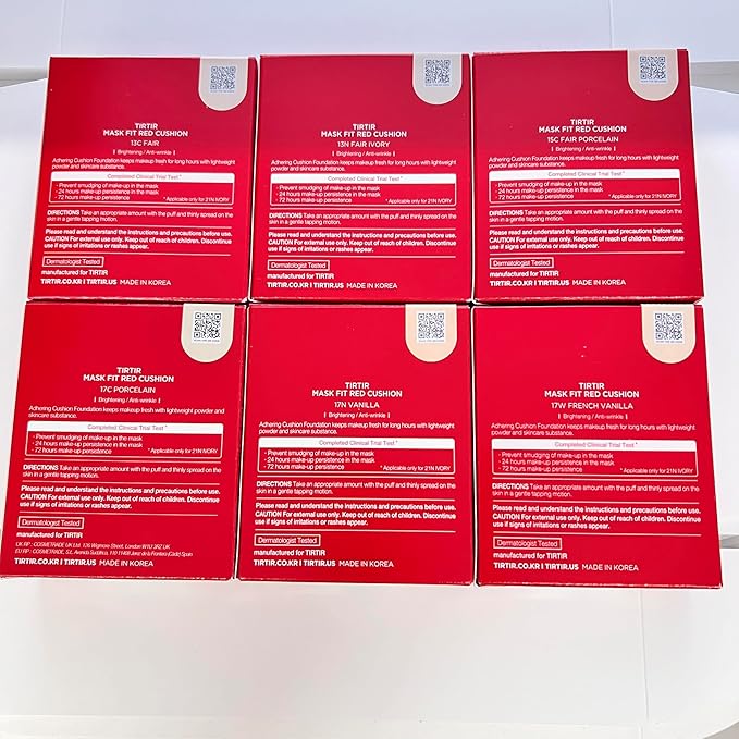 TIRTIR Mask Fit Red Cushion Foundation *Trial Kit* #Light | Japan's No.1 Choice for Glass skin, Long-Lasting, Lightweight, Buildable Coverage, Semi-Matte-VivaGrace Women