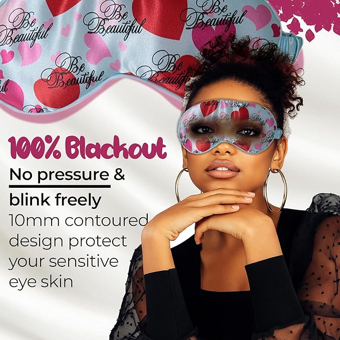 Luxury Elastic Band Sleep Mask – Soft, Lightweight & Ultra Comfort-Perfect for Light Blocking Wake up Radiant-Blue-VivaGrace Women