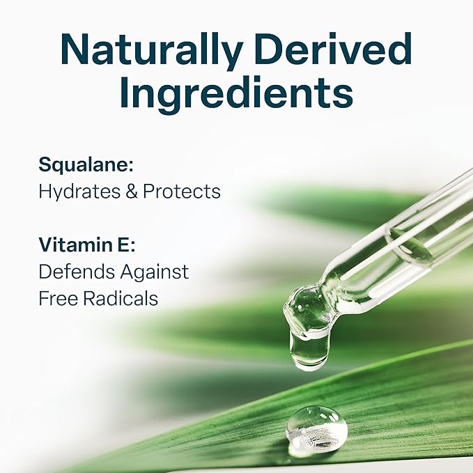 QRxLabs Pure Organic Squalane Oil & Vitamin E Oil for Face & Skin - 2 Fl Oz - USDA & ECOCERT Certified Organic Sugarcane - Hydrating Facial, Body & Hair Formula - Reduces Fine Lines & Wrinkles-VivaGrace Women