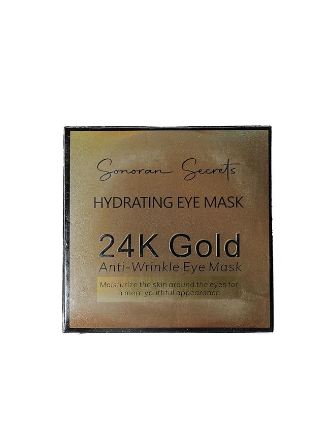 Golden 24K Radiant Under Eye Gel Mask (30 Pairs) Rejuvenating, Hydrating, Moisturizing Therapy for Under Eye Wrinkles, Dark Circles, Puffy Eyes, Refreshing, Revitalizing, Travel-VivaGrace Women