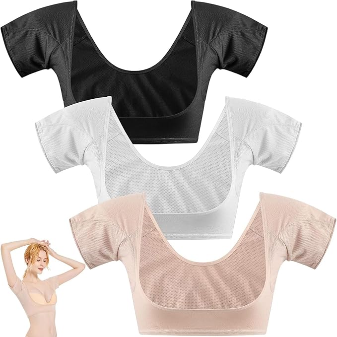 Zhanmai 3 Pcs Underarm Sweat Vest Armpit Sweat Proof Pads for Under Armpits Underarm Proof Pads for Women-VivaGrace Women