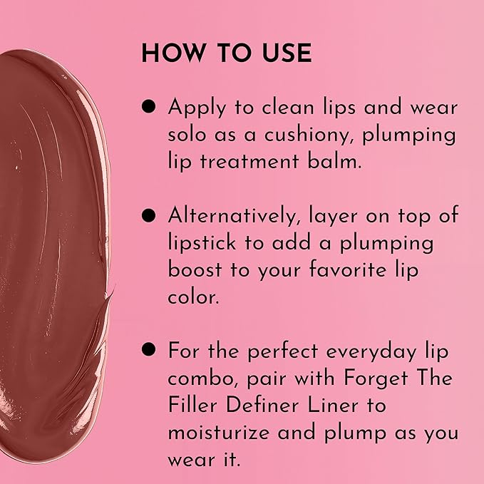 Lawless Forget the Filler Lip Plumping Line Smoothing Tinted Balm - Sweetie - Premium Tinted Lip Balm with Natural Ingredients to Plump and Smooth Lips for a Firmer, Fuller Look - 0.09 oz-VivaGrace Women