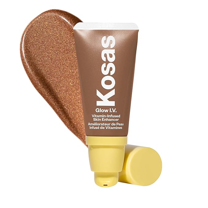 Kosas Glow I.V. Vitamin-Infused Skin Enhancer Face Makeup - Tinted Beauty Highlighter for a Healthy Glow - Recharge-VivaGrace Women