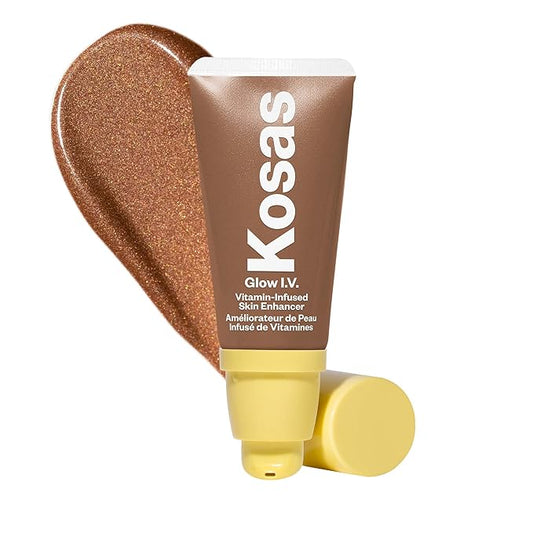 Kosas Glow I.V. Vitamin-Infused Skin Enhancer Face Makeup - Tinted Beauty Highlighter for a Healthy Glow - Recharge-VivaGrace Women