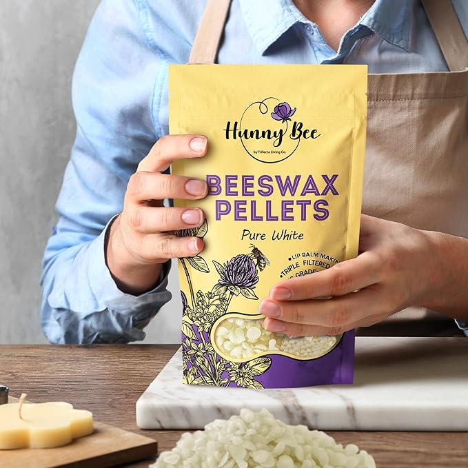 Trifecta Living Co.'s Beeswax Pellets - 100% Pure Bees Wax Perfect for DIY Candles, Skincare, and More! Discover The Creative Possibilities with Our Versatile, Pure Beeswax Pellets!-VivaGrace Women