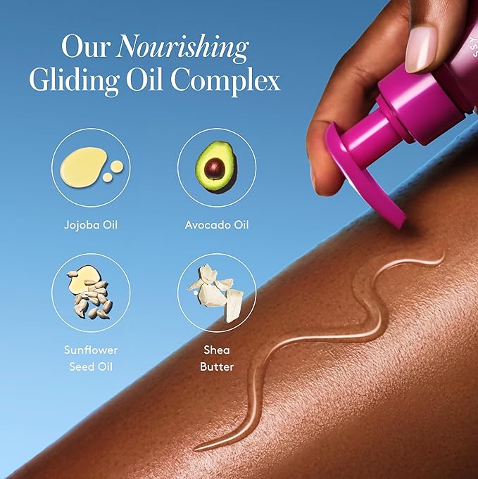 Women's Razor Shave Kit, 1 Rose Razor Handle + 6 Blade Refills + Super Pink Glossy Shave Oil-VivaGrace Women