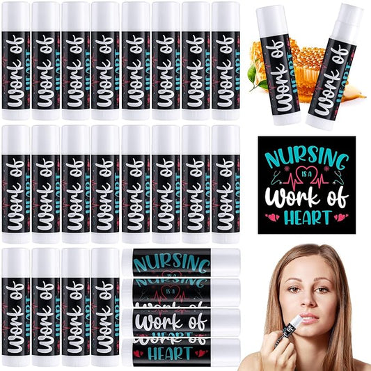 24 Pcs Nurse Appreciation Gifts Bulk Lip Balm Bulk for Women Nurses Thank You Gifts Honey Flavor Lip Balm Nursing Doctor Gifts for Nurse Week Graduation-VivaGrace Women