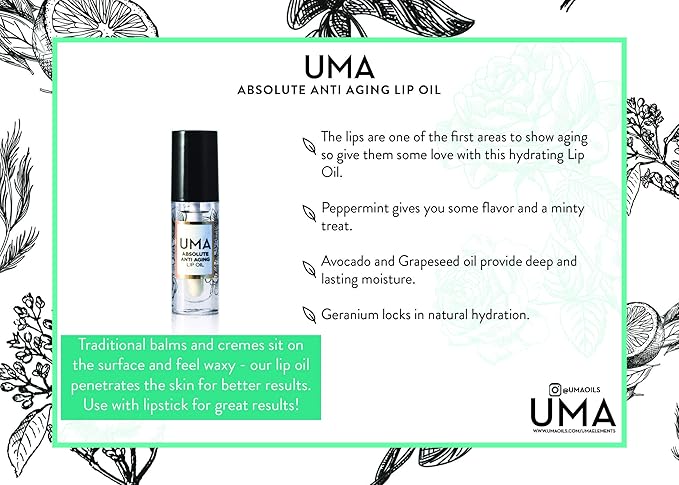 Uma Oils Absolute Anti Aging Lip Oil-VivaGrace Women