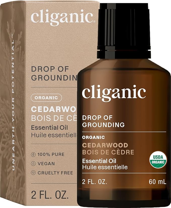 Cliganic Organic Cedarwood Essential Oil - 100% Pure Natural for Aromatherapy Diffuser | Non-GMO Verified (Packaging May Vary)-VivaGrace Women
