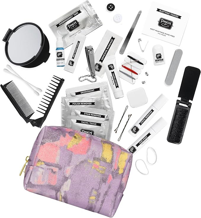 Pinch Provisions Shemergency Kit for Her, 40 Emergency Essential Items, Compact, Multi-Functional Pouch, Gift for Women, Birthday, Bachelorette Parties, and More!-VivaGrace Women