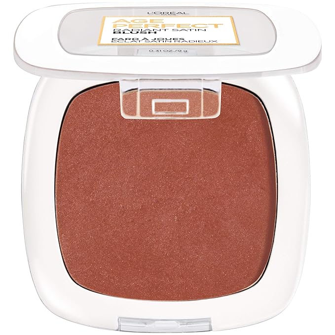 L'Oreal Paris Age Perfect Radiant Satin Blush with Camellia Oil, Amber-VivaGrace Women