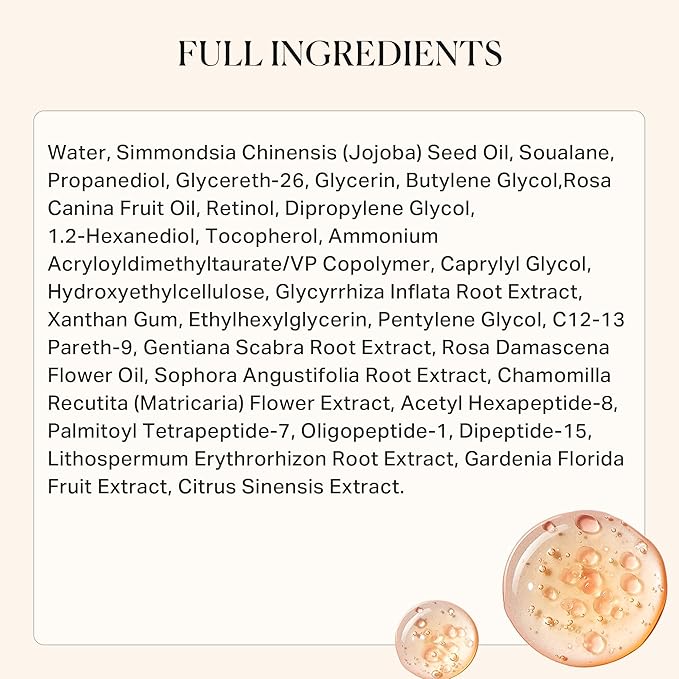 1% Retinol Face Oil with Firming, Smoothing & Glowing– Retinol Serum for Face, Lightweight Squalane Facial Oil for Fine Lines, Texture & Anti-Aging, Gentle for All Skin 1.01 fl oz-VivaGrace Women