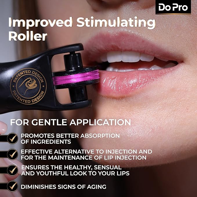 Gentle Lip Lift Stick Boost-In - Plumper Stick with Anti-Aging Stimulating Roller, Plumping Lip Stick with Hyaluronic Acid, Collagen, Vitamin C & E - Volumizing & Hydrating Lip Plumping Serum - 5ml-VivaGrace Women