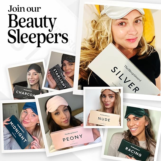 Pure Silk Sleep Mask [100% 6A Mulberry Silk, 22 Momme] Light Blocking Travel Essentials. Eye Masks for Sleeping. Black Oeko-Tex Blindfold. Eye Covers for Men & Women-VivaGrace Women