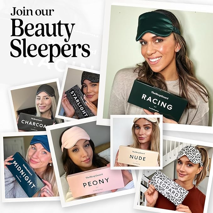 Pure Silk Sleep Mask [100% 6A Mulberry Silk, 22 Momme] Light Blocking Travel Essentials. Eye Masks for Sleeping. Black Oeko-Tex Blindfold. Eye Covers for Men & Women-VivaGrace Women