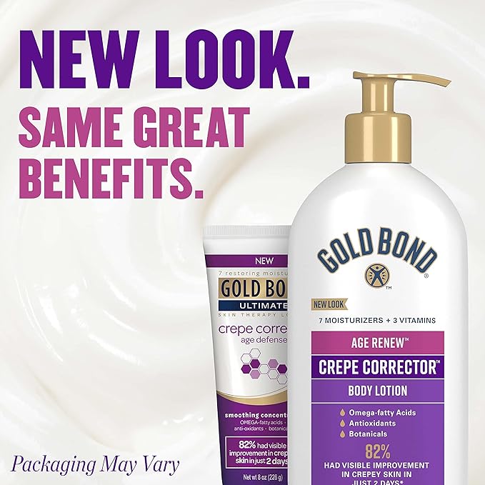 Gold Bond Age Renew Crepe Corrector Body & Face Lotion, Replenishing & Smoothing Formula, 14 oz., Packaging may vary-VivaGrace Women