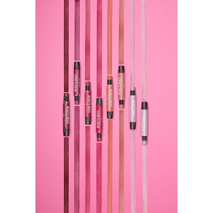 Burt's Bees Shimmer Lip Tint Set, Tinted Lip Balm Stick, Moisturizing for All Day Hydration with Natural Origin Glowy Pigmented Finish & Buildable Color, Grapefruit (4-Pack)-VivaGrace Women
