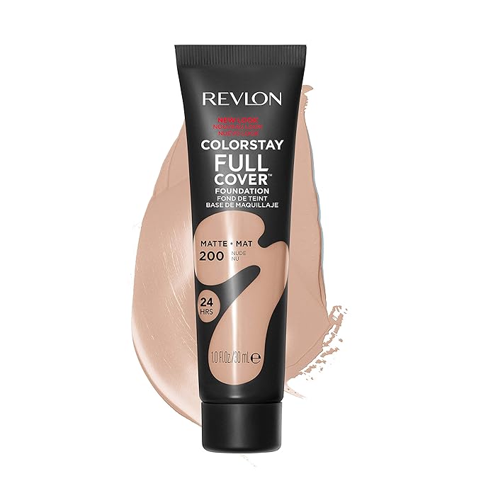 Revlon Liquid Foundation, ColorStay Face Makeup for Normal and Dry Skin, Longwear Full Coverage with Matte Finish, Oil Free, Nude, 1.0 Fl Oz-VivaGrace Women
