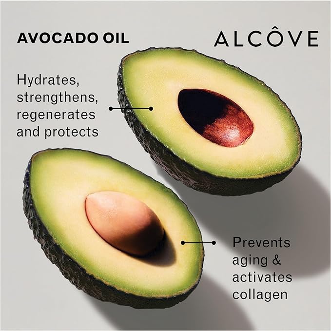 Alcôve - Restructuring Mask - Revitalizes & Offers Manageability - Deep Conditioning Hair Mask Made with Avocado & Moringa Oils - Hydrate, Repair, and Fortify Damaged Hair - Color-Safe - Vegan - 8.5oz-VivaGrace Women