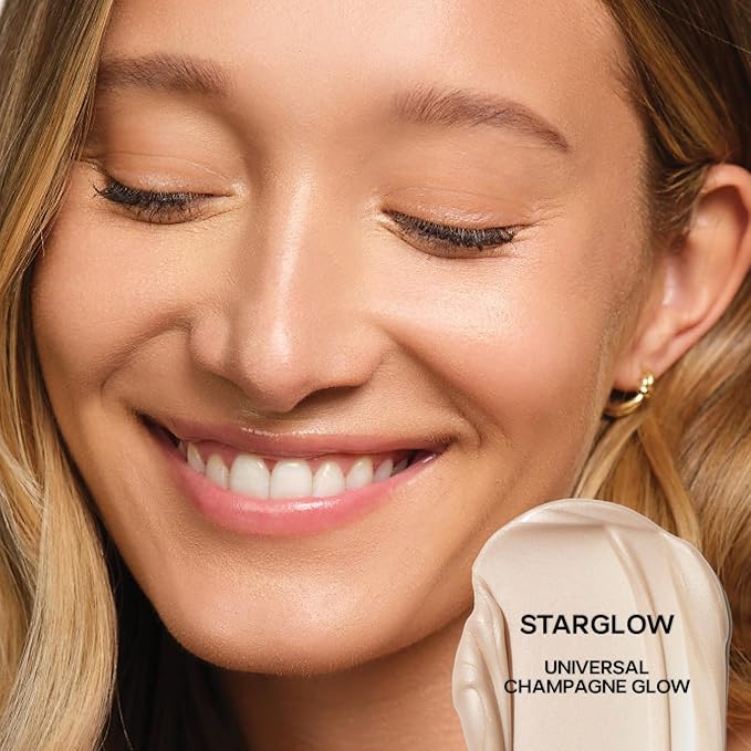 Saie Glowy Super Gel - Hydrating Makeup Primer and Illuminating Glow Serum Enriched with Vitamin C and Squalane Oil - All-Over Liquid Highlighter Makeup for Instant Glass Skin - Starglow (1 oz)-VivaGrace Women