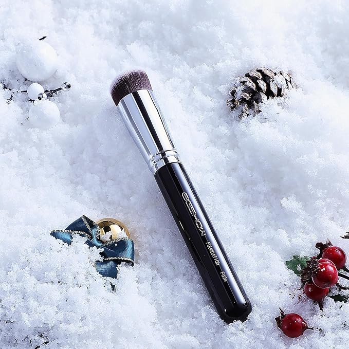 Flat Top Kabuki Foundation Brush, EIGSHOW Premium Makeup Brush for Liquid, Cream, and Powder - Blending, Buffing, Stippling, Flawless Application (F624)-VivaGrace Women