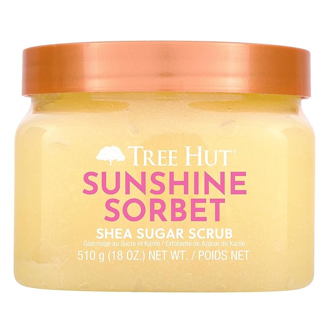 Tree Hut Sunshine Sorbet Shea Sugar Scrub | Exfoliating Body Scrub Removes Dead, Dry Skin for a Soft & Hydrated Feel | Nourishing Essential Body Care | 18 fl oz.-VivaGrace Women