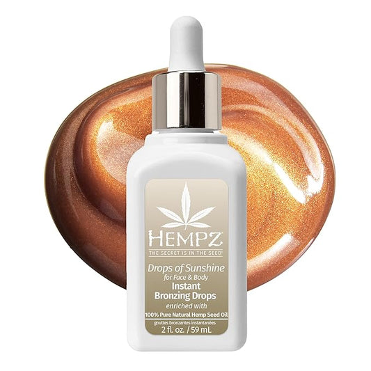 Hempz Instant Bronzing Drops, Face and Body Bronzer, Drops of Sunshine, 2 oz.-VivaGrace Women