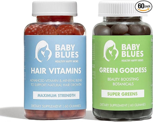 Baby Blues Grow and Glow Beauty Bundle - Gummies for Postpartum Hair Growth and Glowing Skin-VivaGrace Women