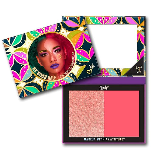 My Other Half Duo Shade Face Palette - Pearadox Conundrum by Rude Cosmetics for Women - 0.4 oz Makeup-VivaGrace Women