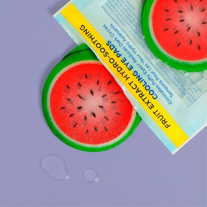 SpaLife Watermelon Cooling Eye Pads, 48 Hydrating Under Eye Patches for Puffiness, Dark Circles, and Tired Eyes, Infused with Hyaluronic Acid, Glycerin, and Vitamin C, Fruity Scent-VivaGrace Women