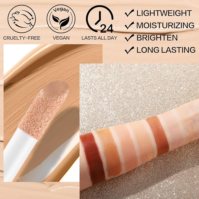 UCANBE Halo Glow Liquid Filter, Face Complexion Booster For Radiant Skin All Day Longwear, Soft-Focus Look Sodium Hyaluronate Vegan & Cruelty-Free - 0.91OZ Fair-VivaGrace Women