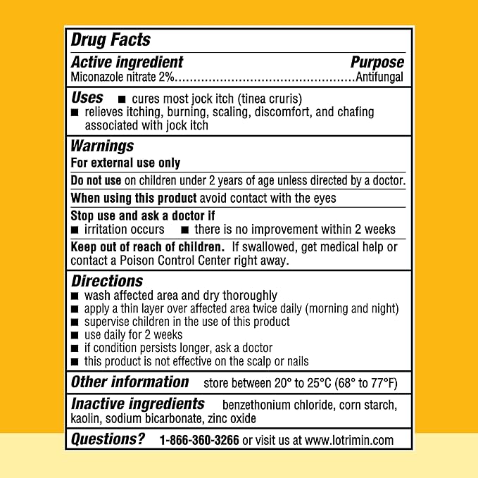 Lotrimin Antifungal Jock Itch Medicated Powder with Miconazole Nitrate, Jock Itch Treatment for Men, Women, and Kids Over The Age of 2, 6.25 oz Bottle-VivaGrace Women
