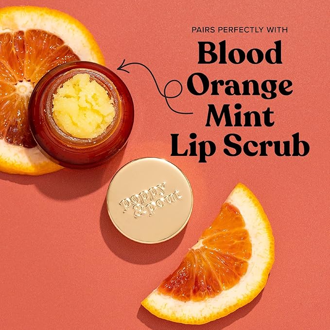 Poppy & Pout Blood Orange Mint Jumbo Lip Balm | All Natural Lip Balms & Moisturizers | Hydrates with Beeswax, Vitamin E, Organic Coconut Oil | Cruelty-Free | Lip Balm in Recyclable Cardboard Tube-VivaGrace Women