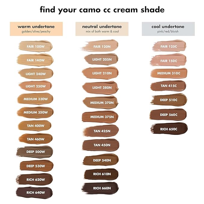 e.l.f. Camo CC Cream, SPF 30 Color-Correcting Medium-To-Full Coverage Face Foundation, Delivers An Airbrushed Finish, Vegan & Cruelty-Free, Light 250 W-VivaGrace Women