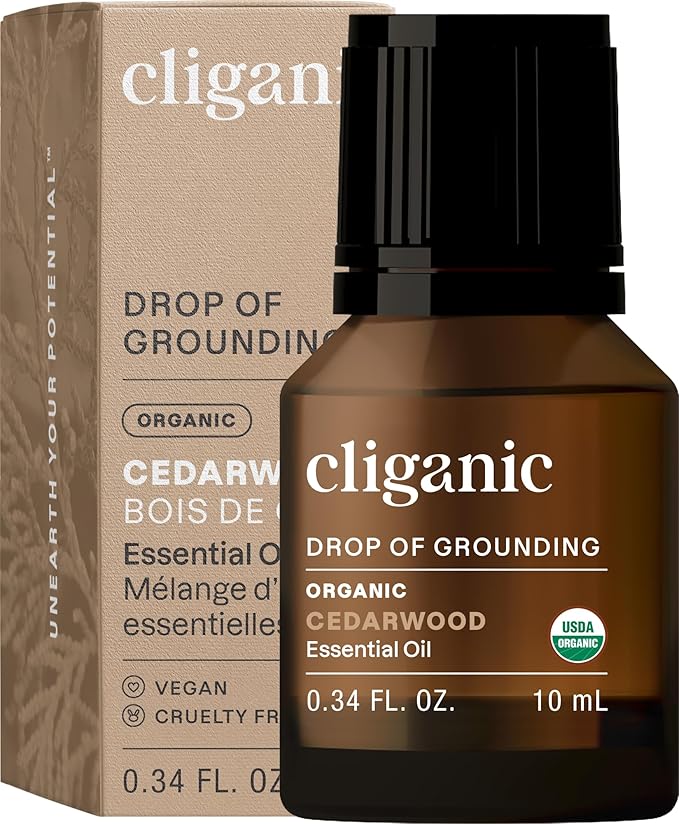 Cliganic Organic Cedarwood Essential Oil - 100% Pure Natural Undiluted, for Aromatherapy Diffuser | Non-GMO Verified (Packaging May Vary)-VivaGrace Women