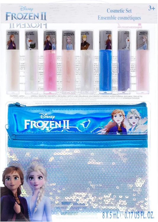 Townley Girl Disney Frozen 2 Anna and Elsa Lip Gloss Set with Sequin Bag, Ages 3+ (9 Pcs)-VivaGrace Women