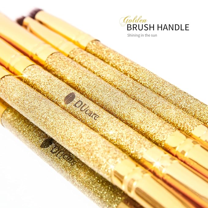 DUcare Eyeshadow Brushes Set Duo End Eye Makeup Brushes Professional Eyeshadow Brush set 5Pcs Travel Concealer Eyebrow Eyelash Eye Liners Blending-VivaGrace Women