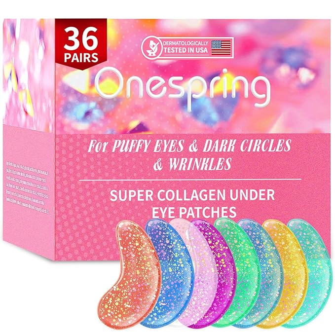 Eye Masks (36 Pairs) - Under Eye Patches for Relieves Dark Circles, Fine Lines and Puffiness, Revitalizing Eye Gel Pads - Ideal for Daily Skin Care & Gift Choice-VivaGrace Women