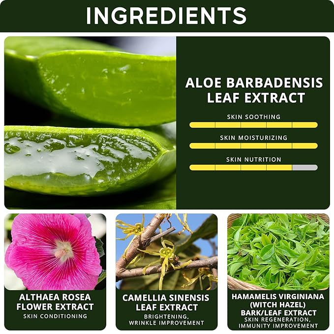 98% Aloe Vera Gel for Sunburn Relief - 33.8oz / 1000ml - Pure Aloe Vera Gel for Face, Skin and Hair - After Sun Care - Sun Burn Moisturizer Cream (33.8 Fl oz)-VivaGrace Women